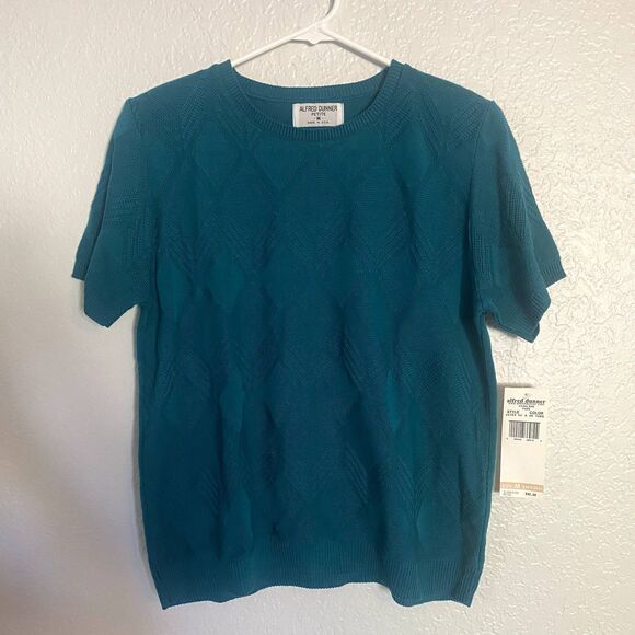 VINTAGE with Tags Alfred Dunner Petites | Short Sleeve Sweater Shoulder Pads - Picture 6 of 10